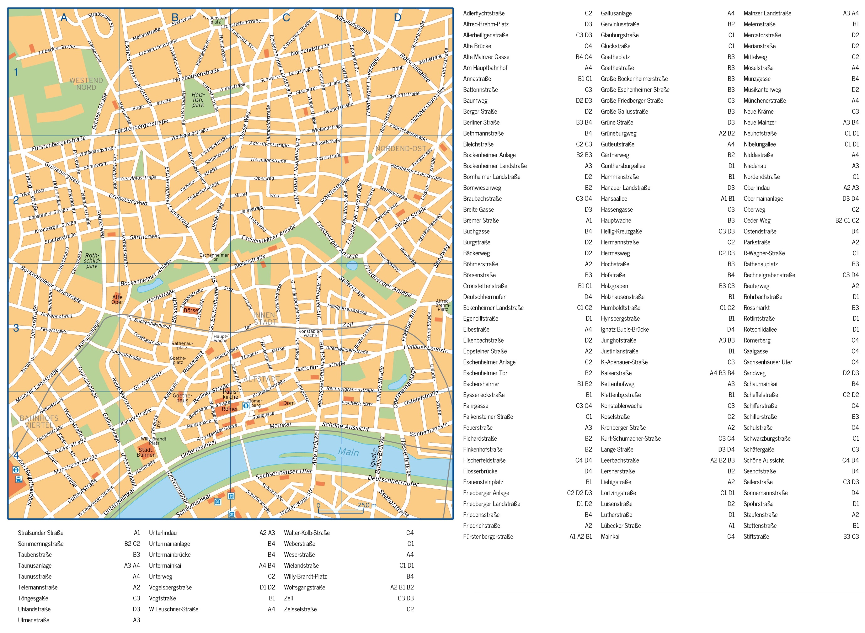 Frankfurt Street Map