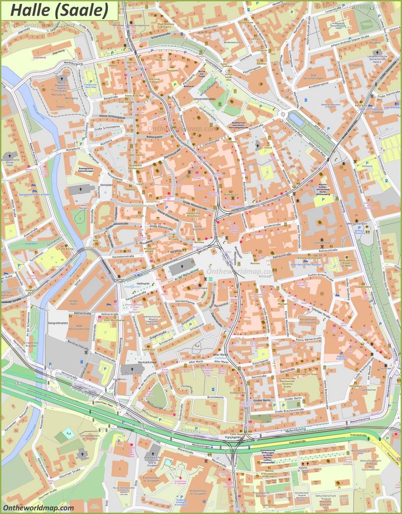 Map of Halle (Saale)