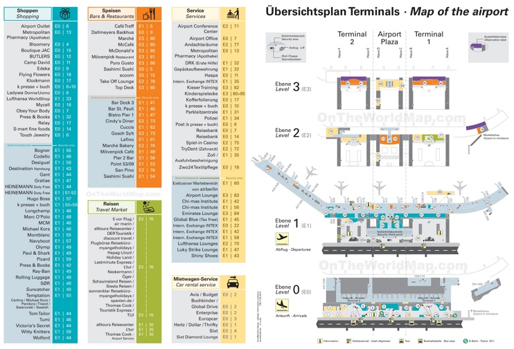 Hamburg airport map