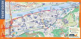 Heidelberg sightseeing map