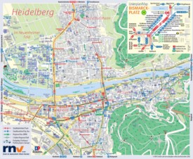 Heidelberg tourist map