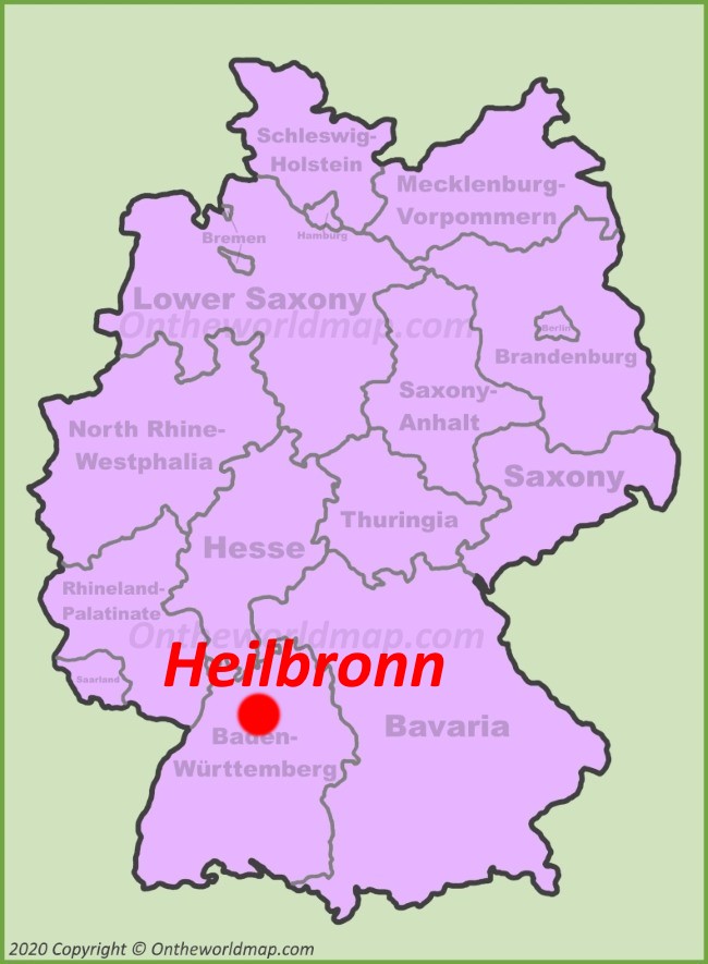 Heilbronn location on the Germany map