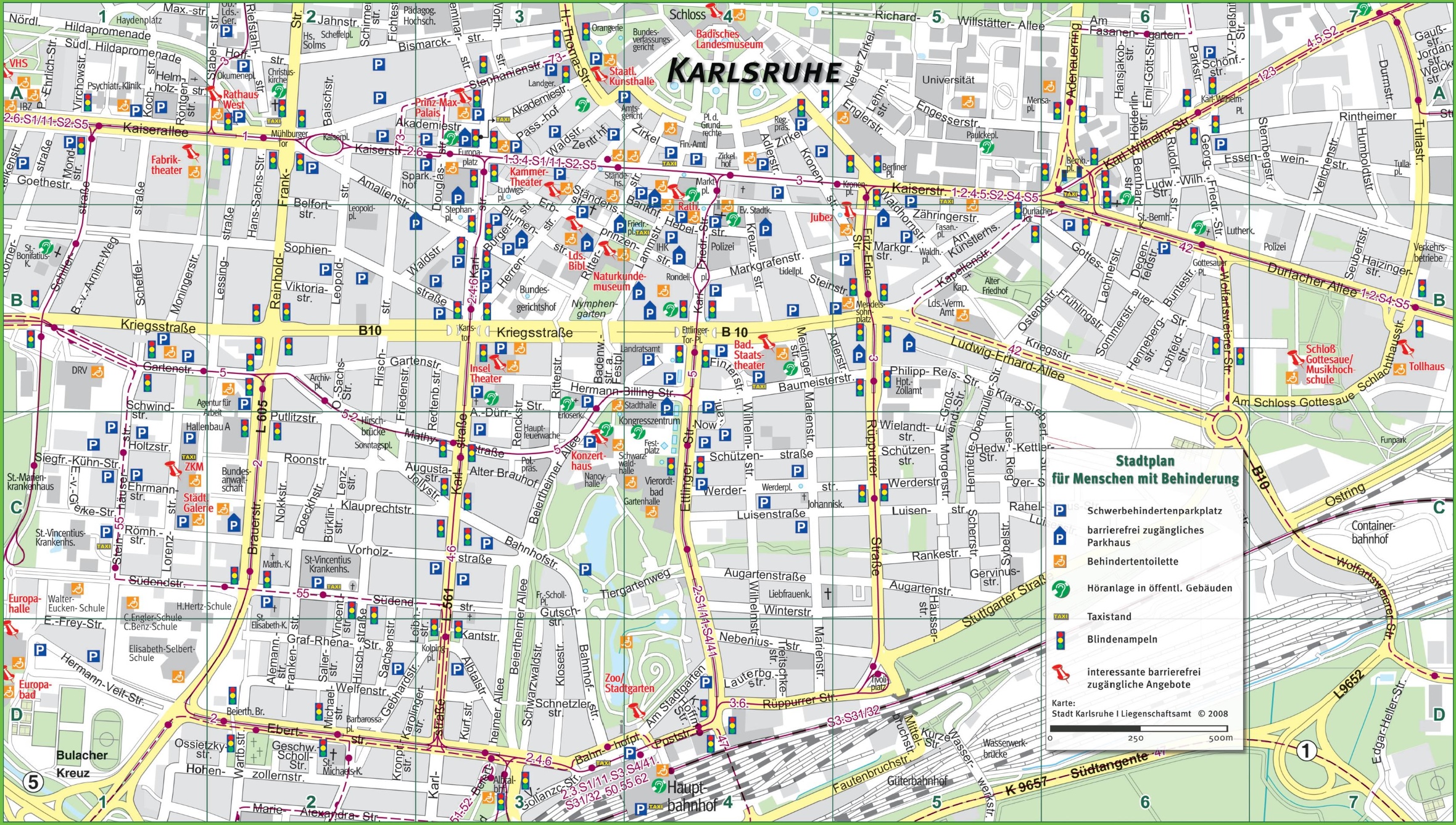 Karlsruhe tourist map