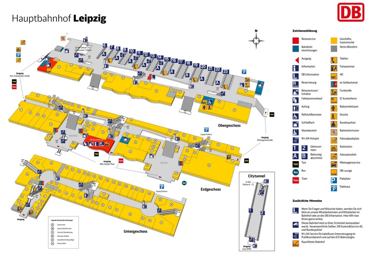 Leipzig hauptbahnhof map (central train station)