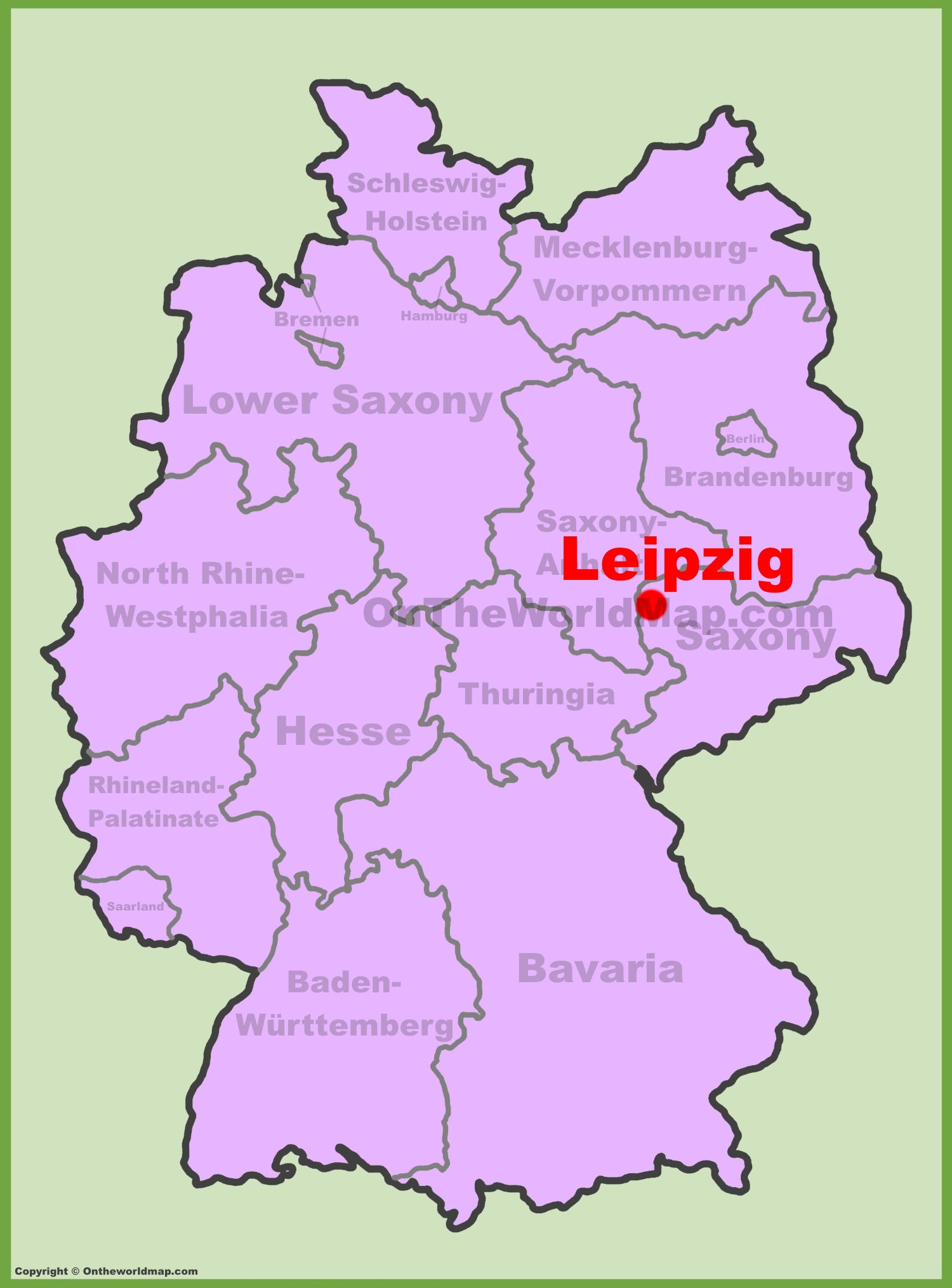 Leipzig Location On The Germany Map