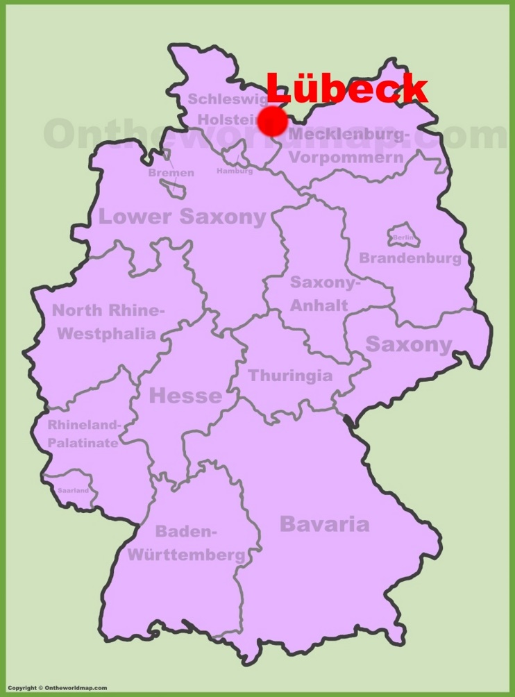 Lübeck location on the Germany map
