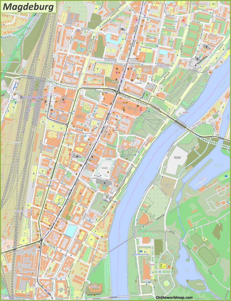 Map of Magdeburg