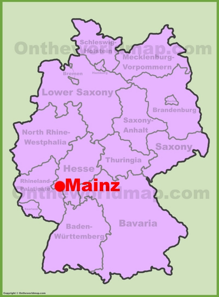 Mainz location on the Germany map