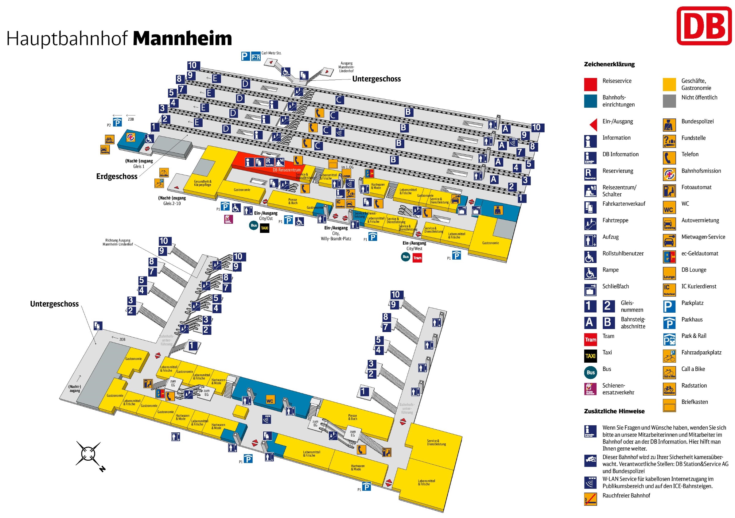 Mannheim hauptbahnhof map