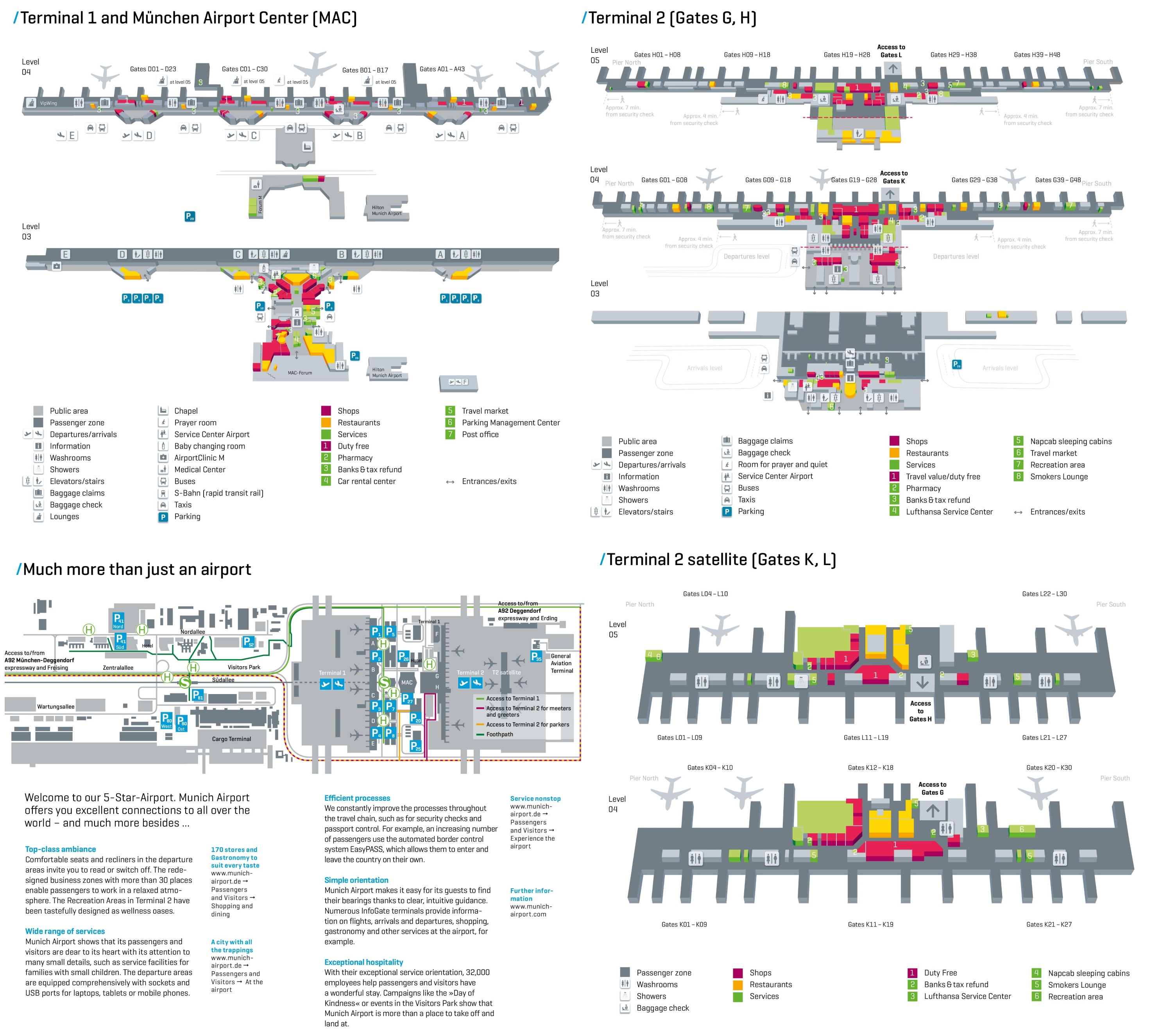 Munich Airport Map Terminal 2 Gates