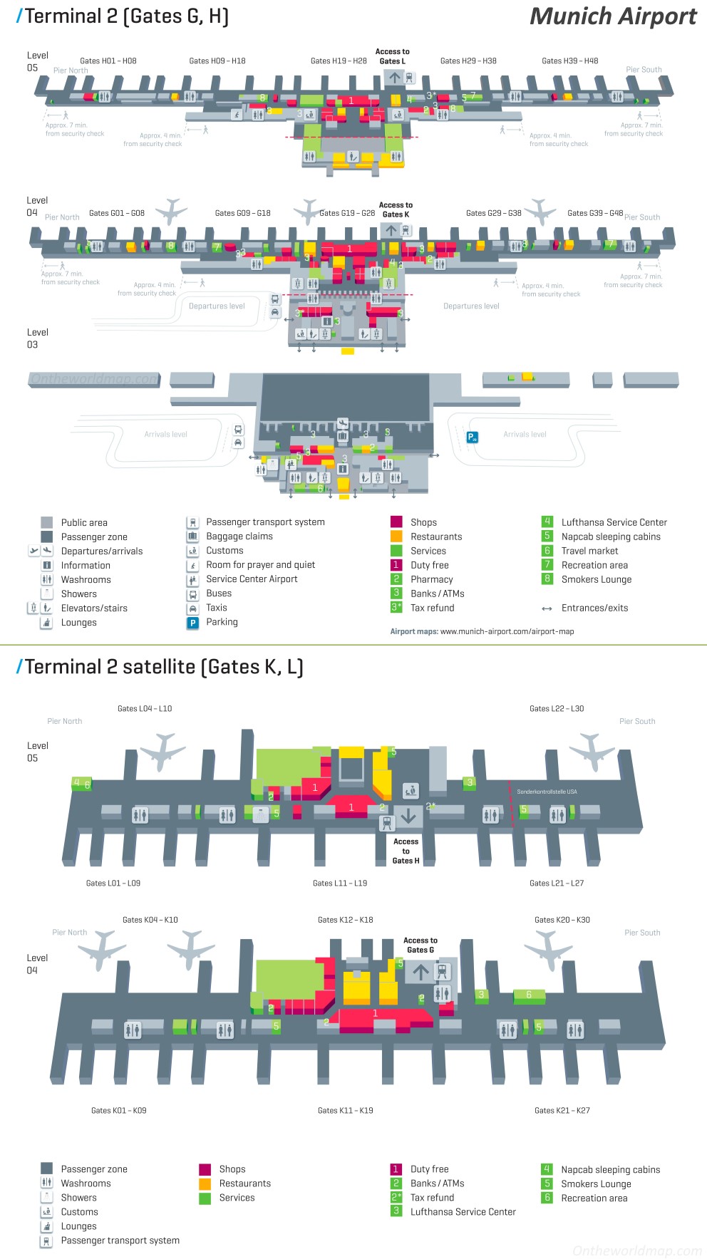 Munich Airport Map Terminal 2