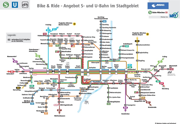 Munich bike and ride map