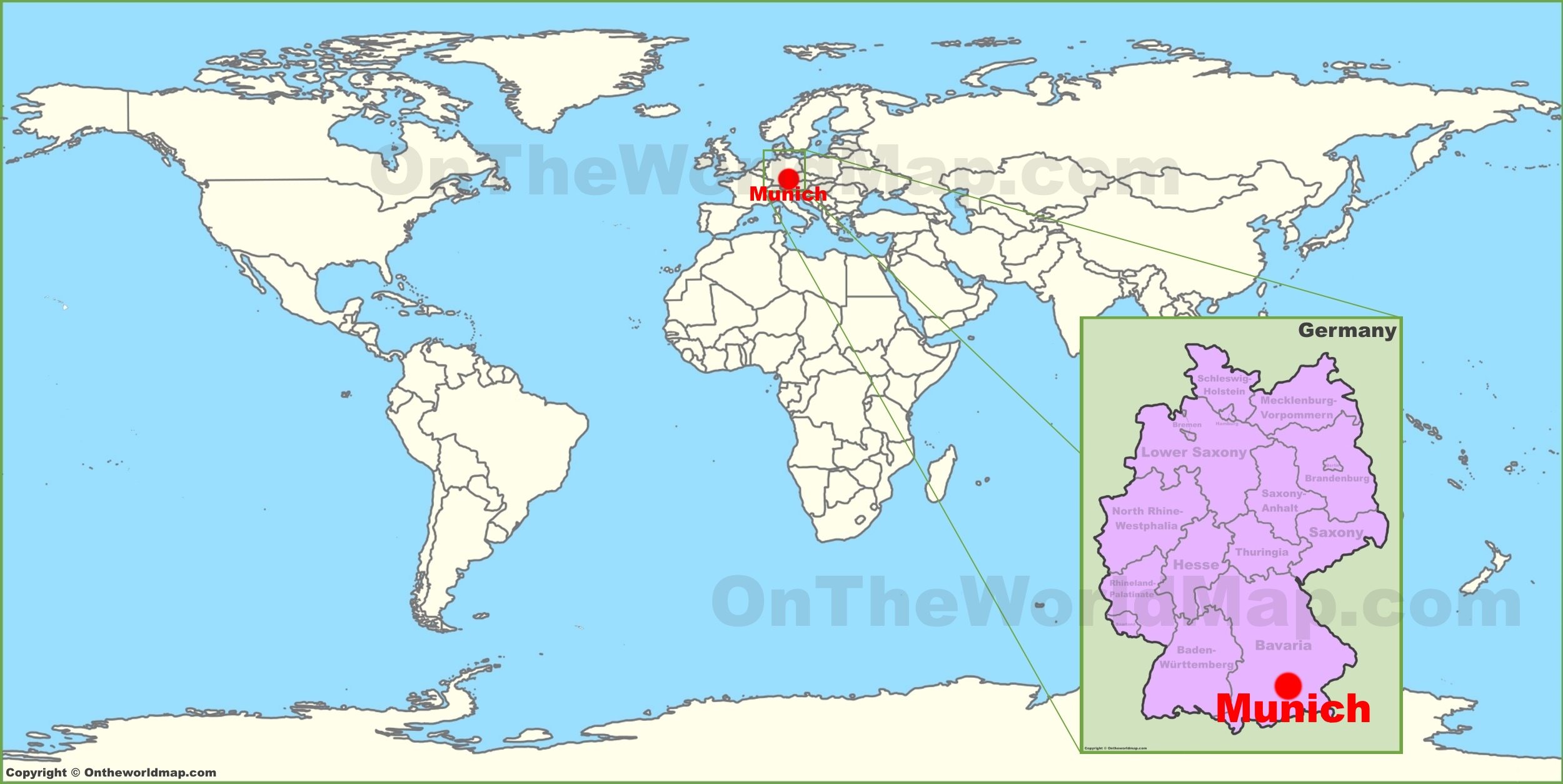 Munich On The World Map