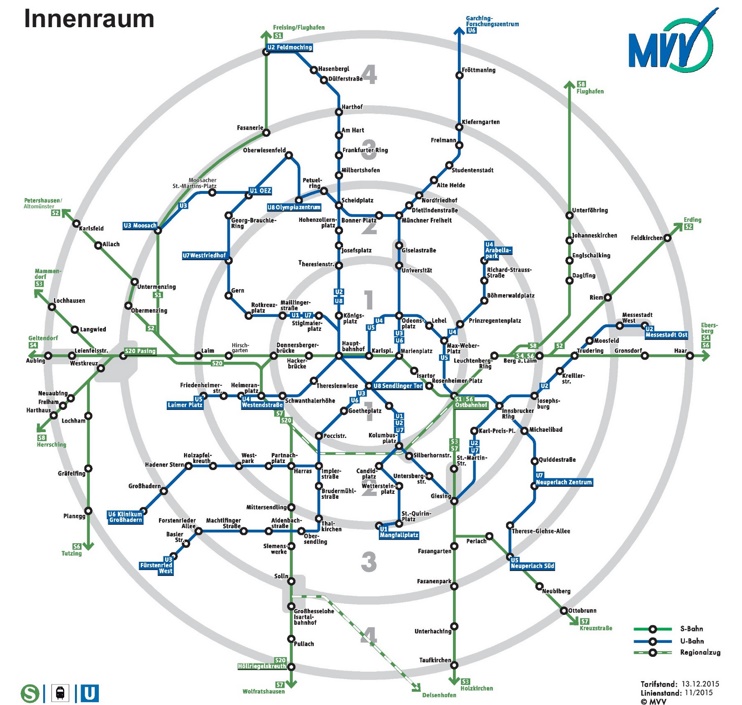 Munich rail map