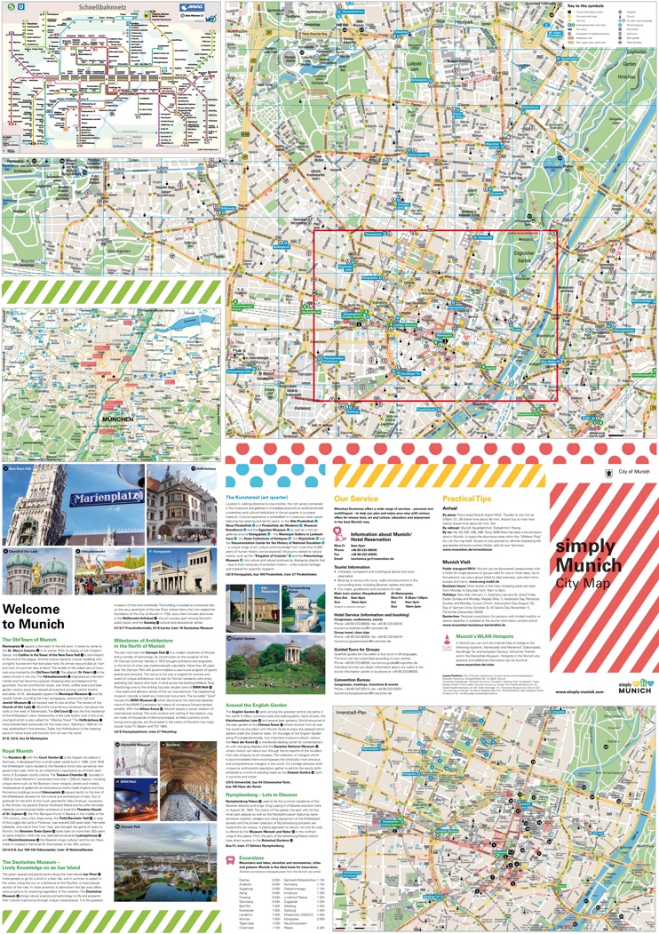 Munich tourist map