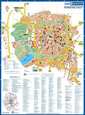 Münster city center map