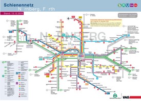 Nürnberg metro, tram and bus map
