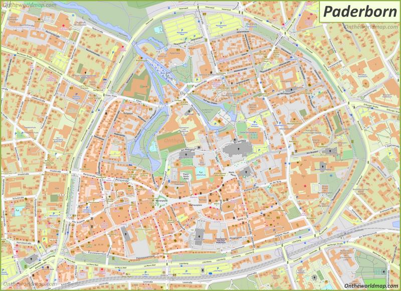 Map of Paderborn