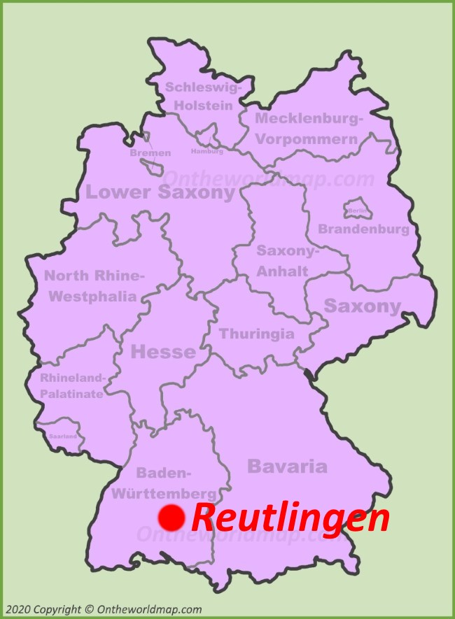 Reutlingen location on the Germany map