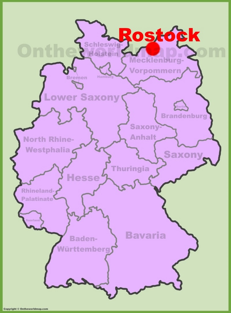 Rostock location on the Germany map