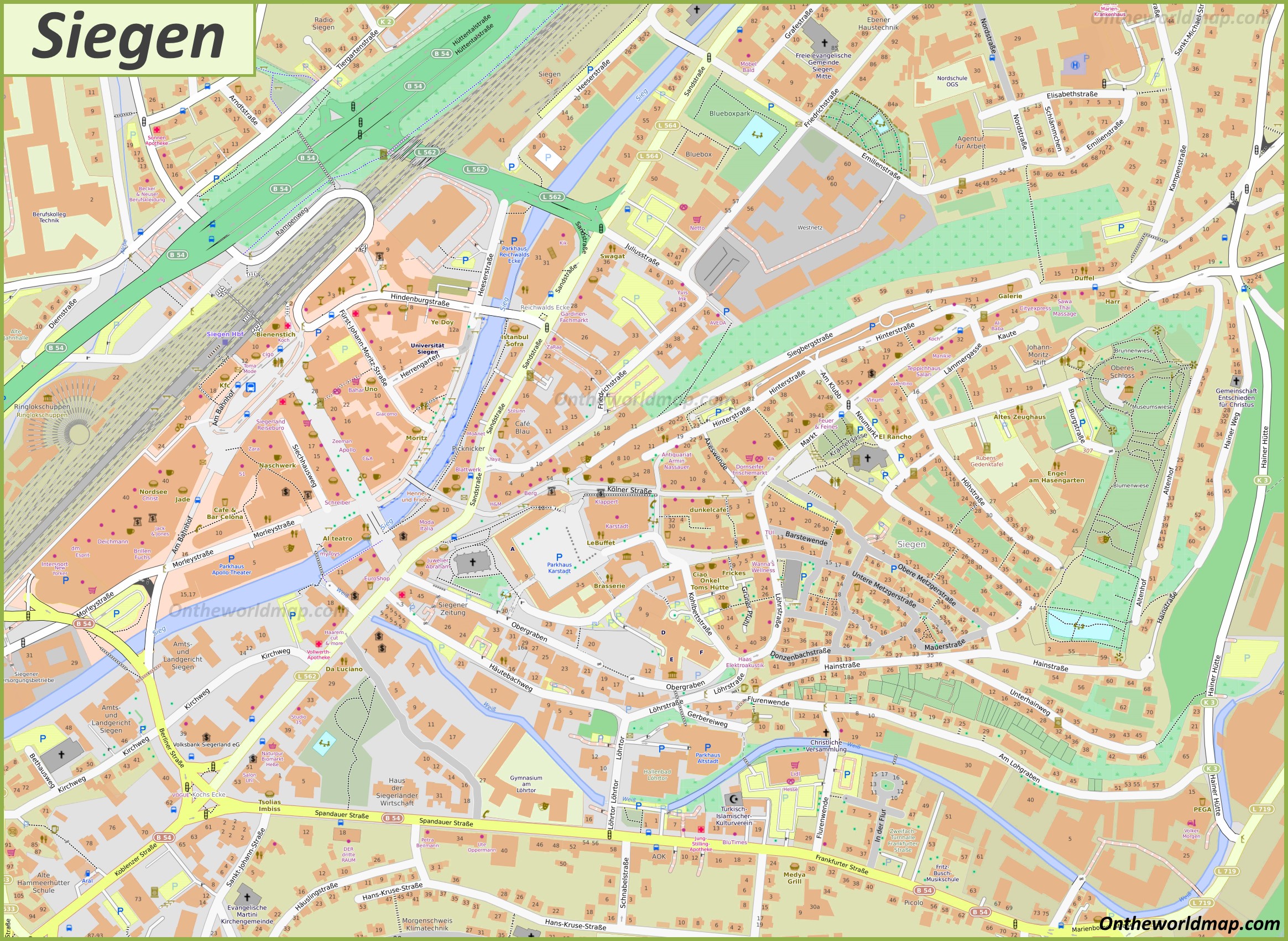 Siegen Map | Germany | Maps of Siegen
