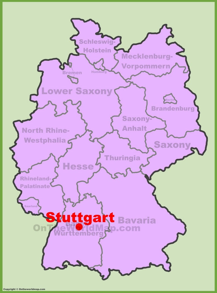 Stuttgart location on the Germany map