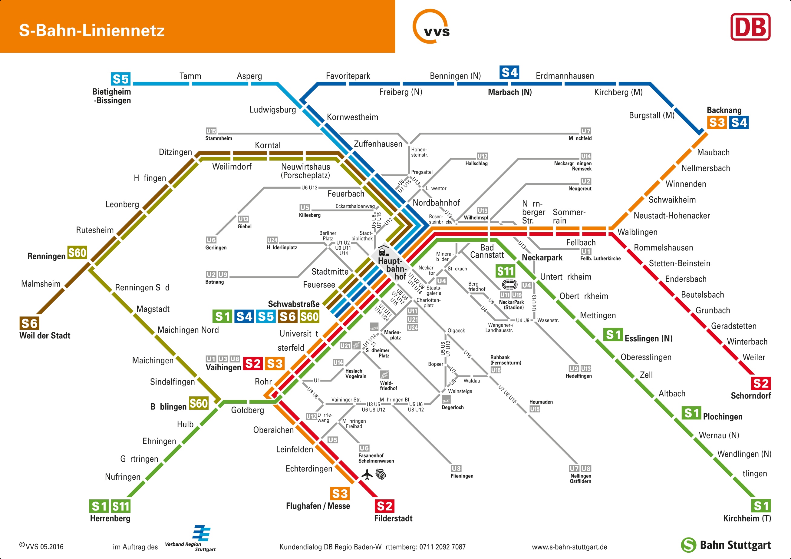 Stuttgart S-Bahn map