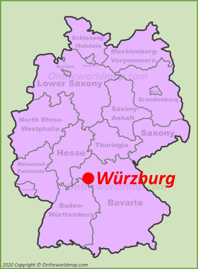 Würzburg location on the Germany map