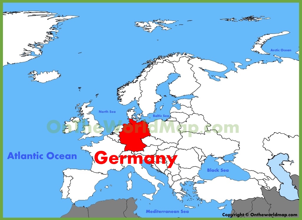 germany location on world map Germany Location On The Europe Map germany location on world map