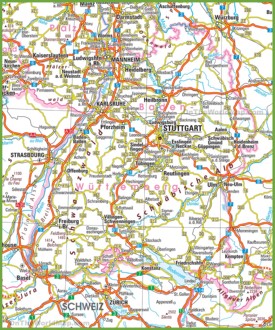 Baden-Württemberg road map