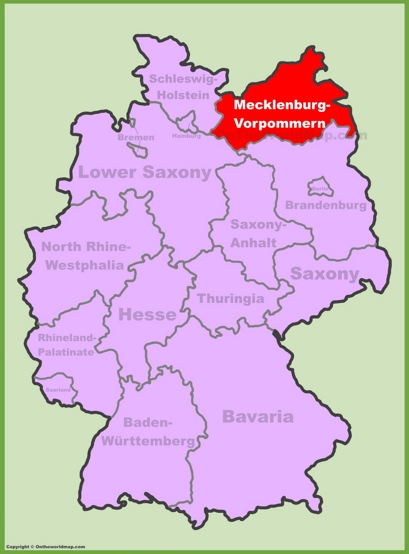 Mecklenburg-Vorpommern Location Map