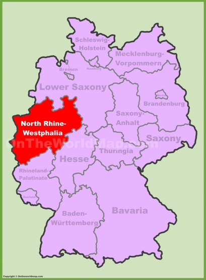 North Rhine-Westphalia Location Map