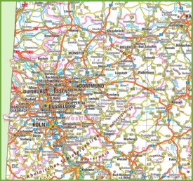 North Rhine-Westphalia road map