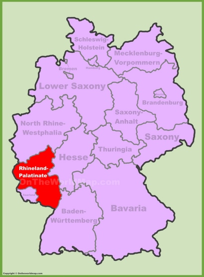 Rhineland-Palatinate Location Map