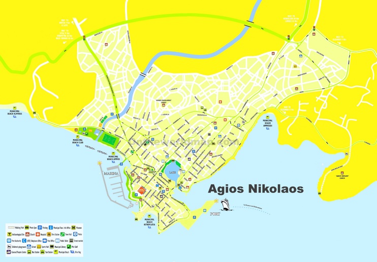 Agios Nikolaos tourist map