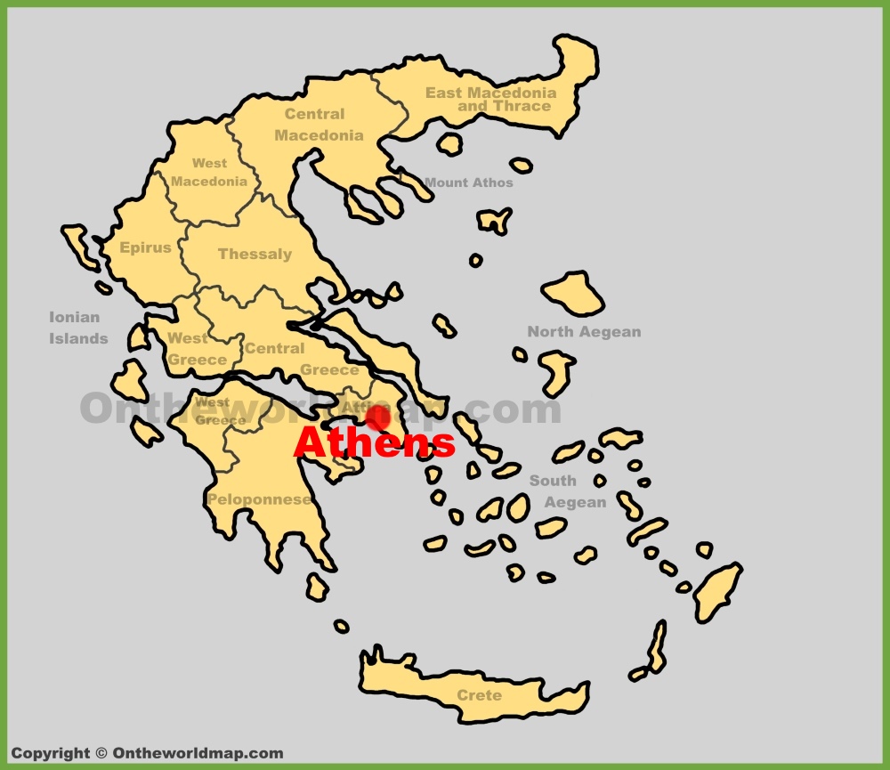 athens location on world map Athens Location On The Greece Map athens location on world map