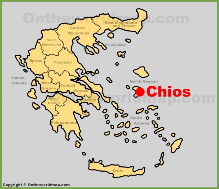 Chios Town location on the Greece map