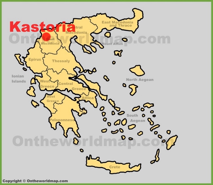 Kastoria location on the Greece map