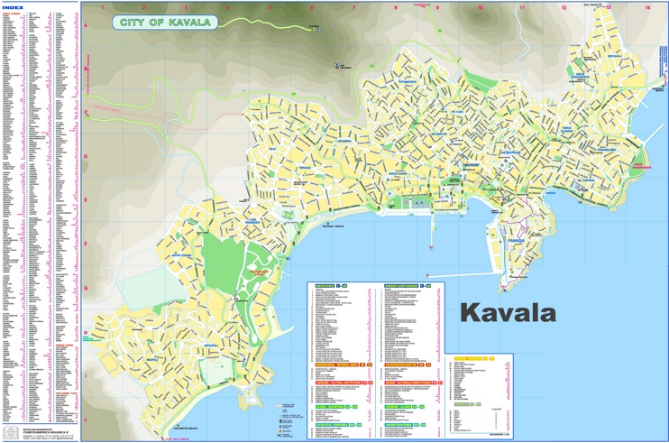 Kavala tourist map