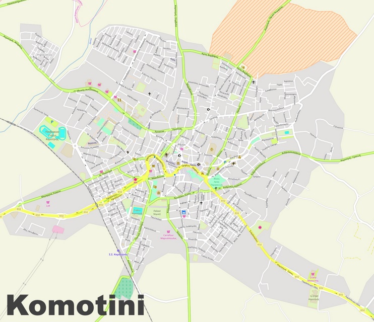 Komotini street map
