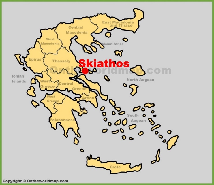 Skiathos Town location on the Greece map