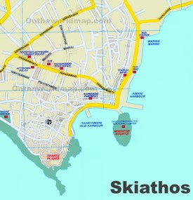 Skiathos Town tourist map