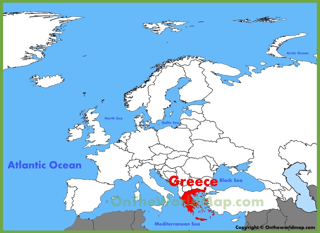 Greece Location On The Europe Map