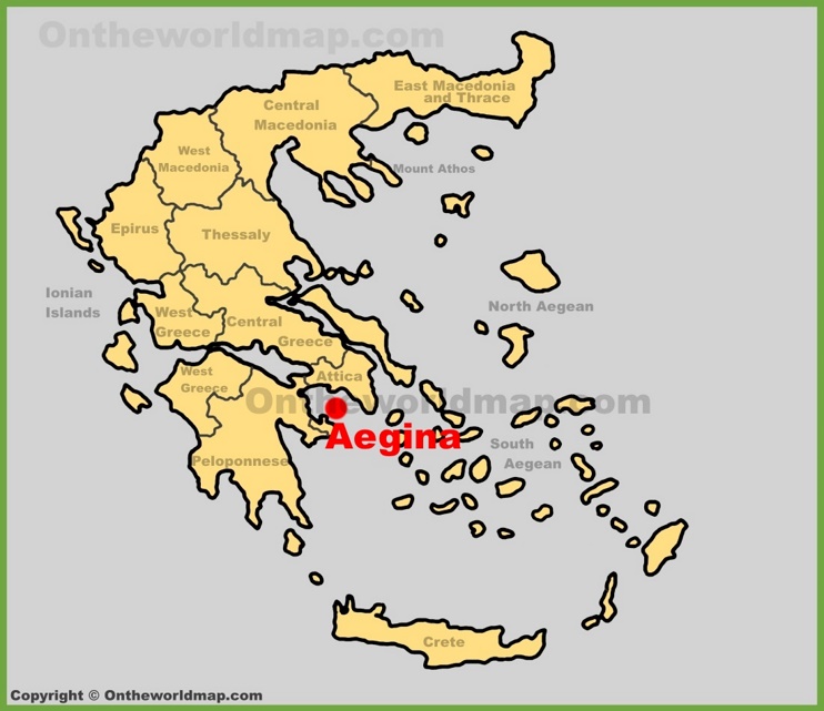 Aegina location on the Greece map