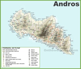 Andros tourist map