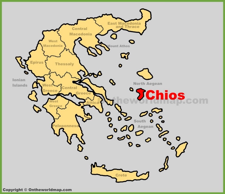 Chios location on the Greece map 