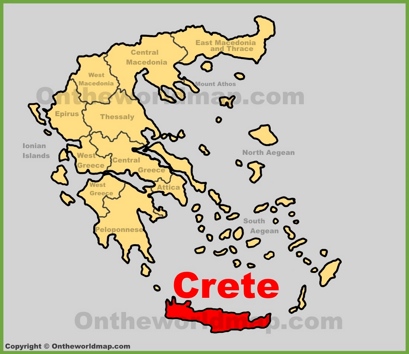 Crete Location Map