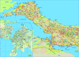 North Evia map