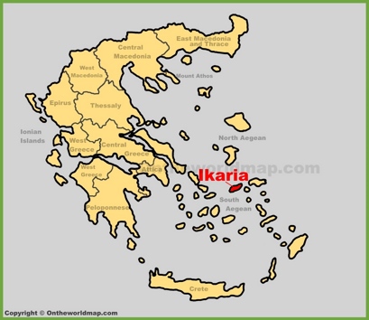 Ikaria Location Map