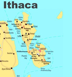 Ithaca sightseeing map